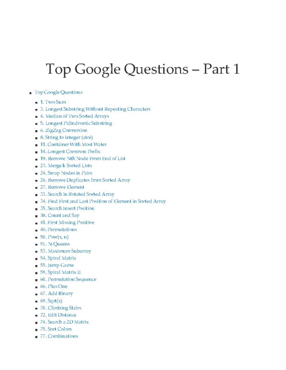 Google Questions Part1 - Top Google Questions – Part 1 Top Google ...