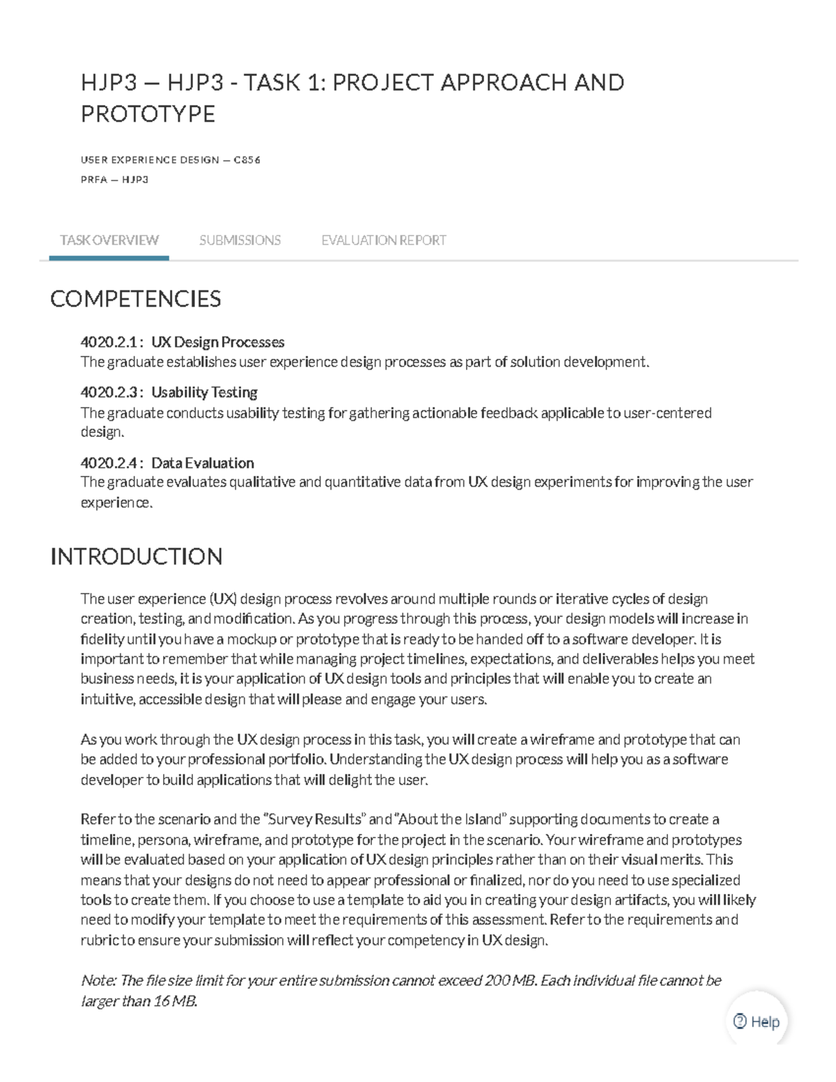 C856 Task 1 WGU Performance Assessment Rubric - HJP3 — HJP3 - TASK 1 ...