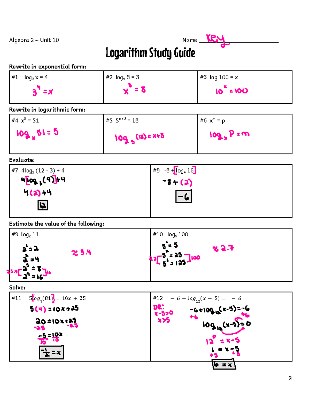 common core algebra 2 unit 10 lesson 6 homework answers