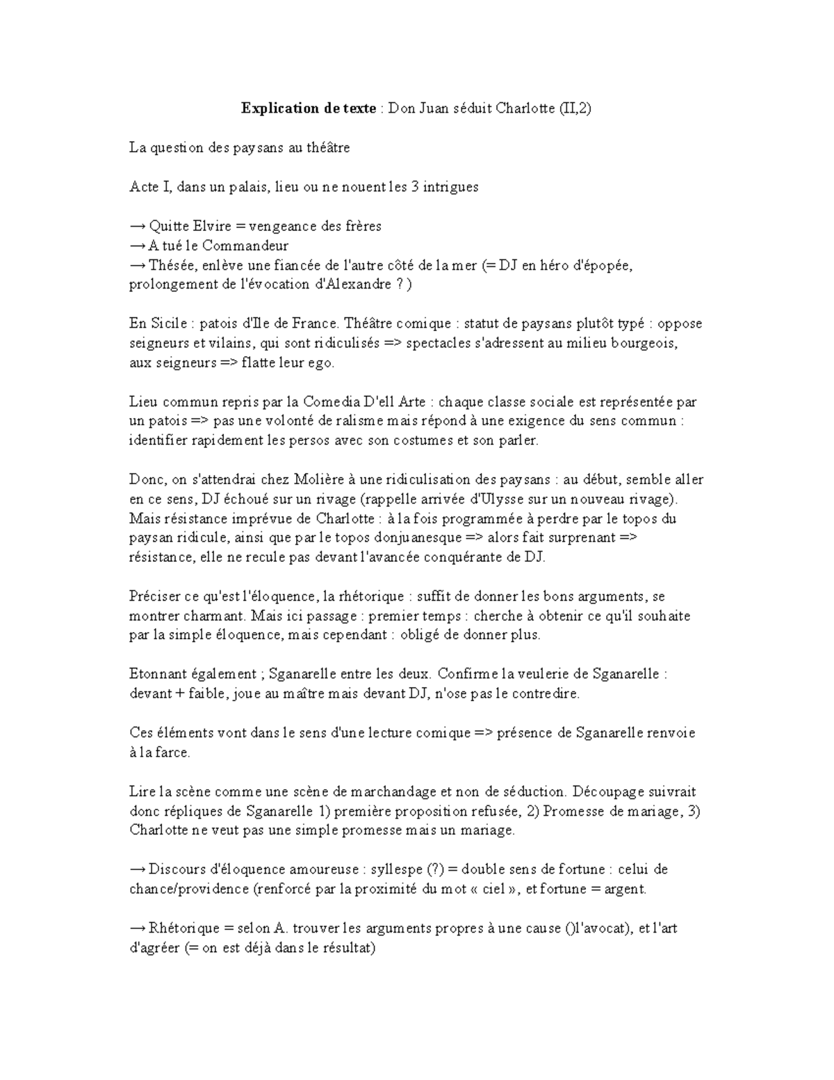 Rencontre Charlotte Don Juan Litterature Sorbonne Universite Studocu