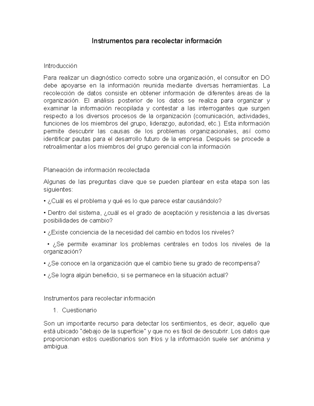 Cap Tulo Do Ii Apuntes Y Res Menes Instrumentos Para Recolectar Informaci N