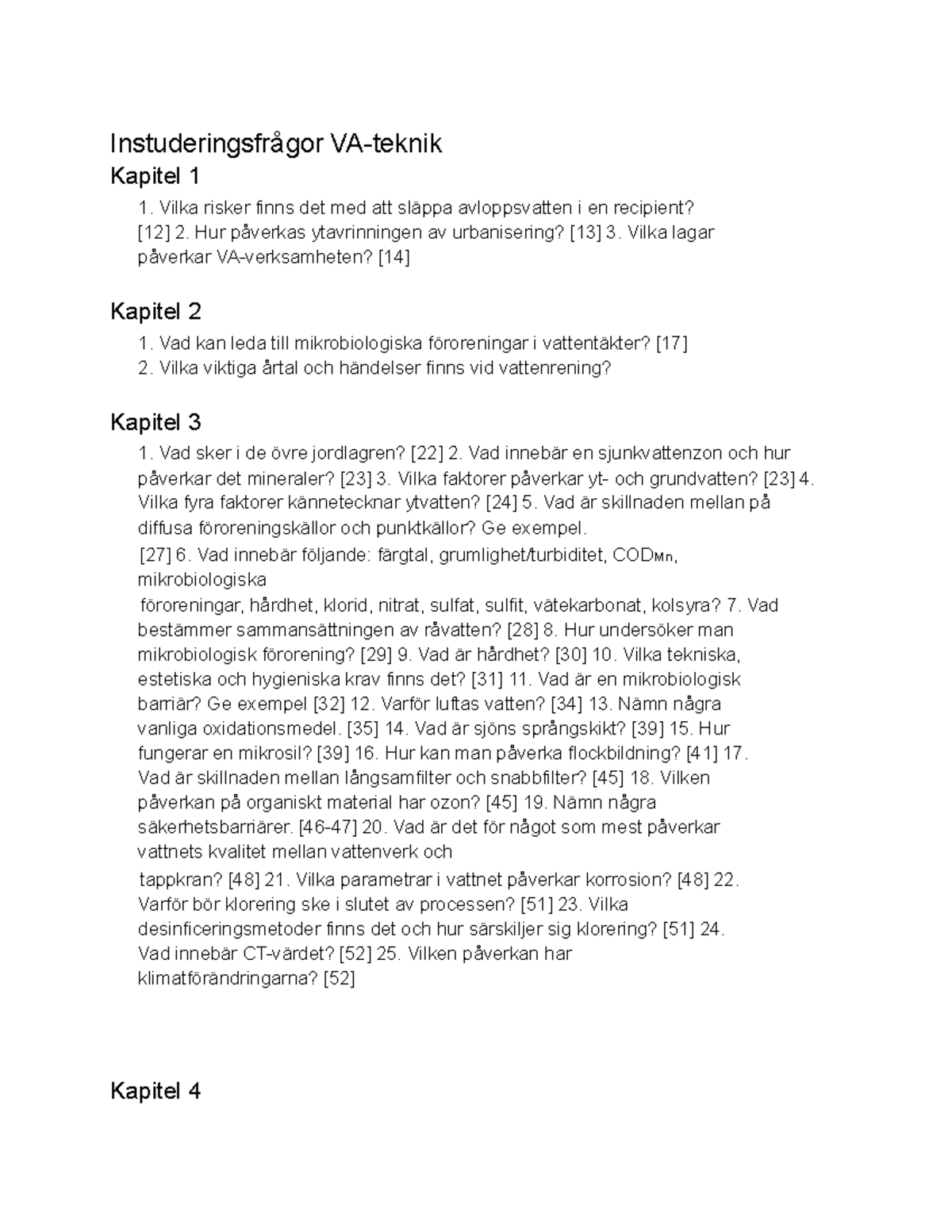 Instuderingsfrågor-VA - Instuderingsfrågor VA-teknik Kapitel 1 Vilka ...