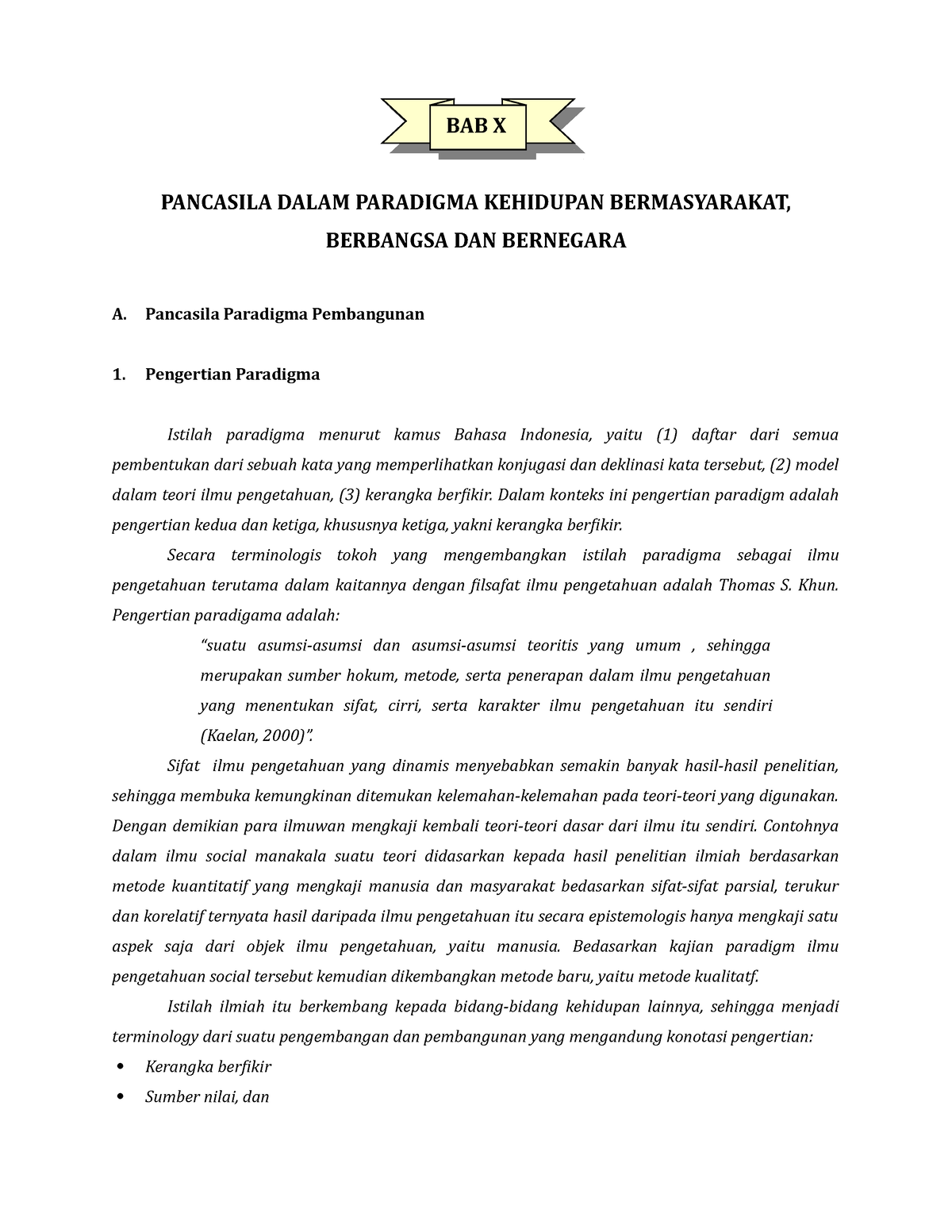 Pancasila Dalam Paradigma Kehidupan Bermasyarakat, Berbangsa Dan ...