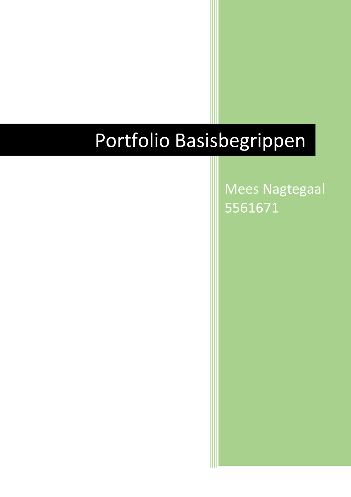 Nagtegaal 5561671 Calis Basisbegrippen - Mees Nagtegaal 5561671 ...