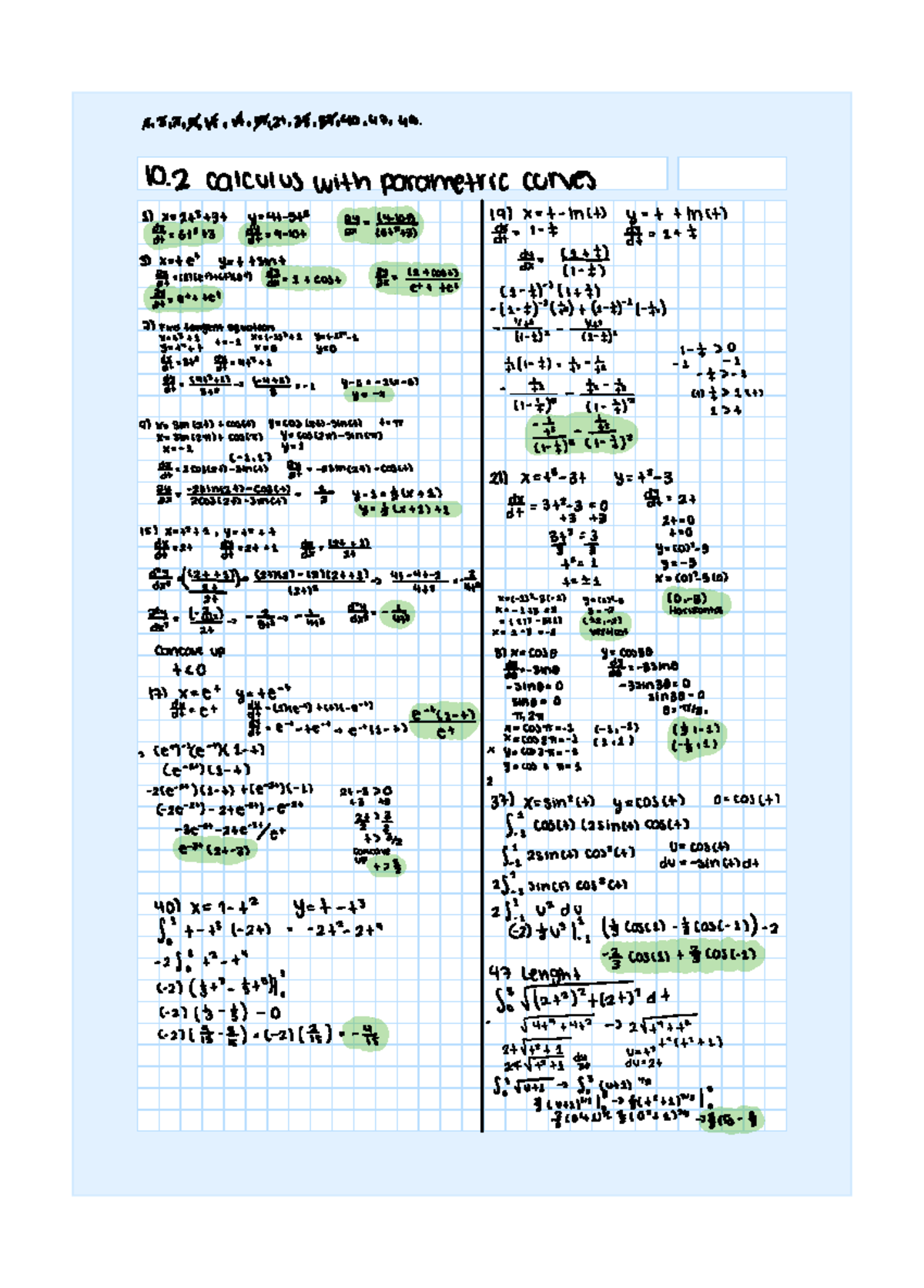 Final Review - Suggested Hw problems-10.2 - i 10 calculus with ...