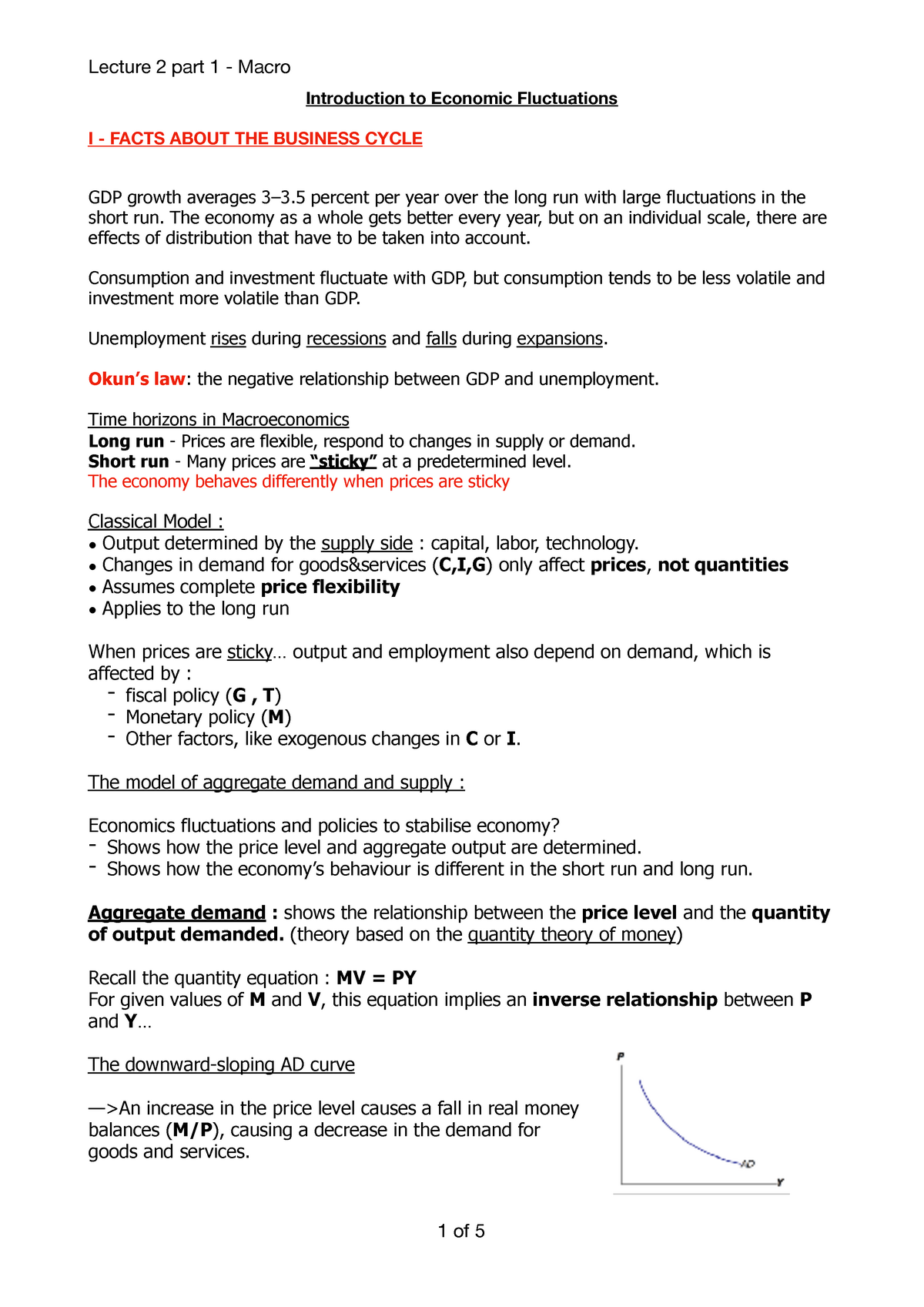 Macro Lecture 2 Intermediate Macroeconomics - Lecture 2 Part 1 - Macro ...