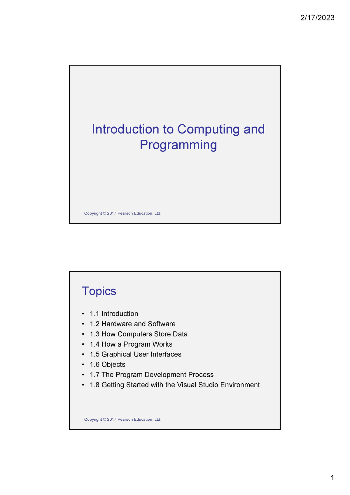 Chapter 1 - Theory - Lecture Notes - Introduction To Computing And ...