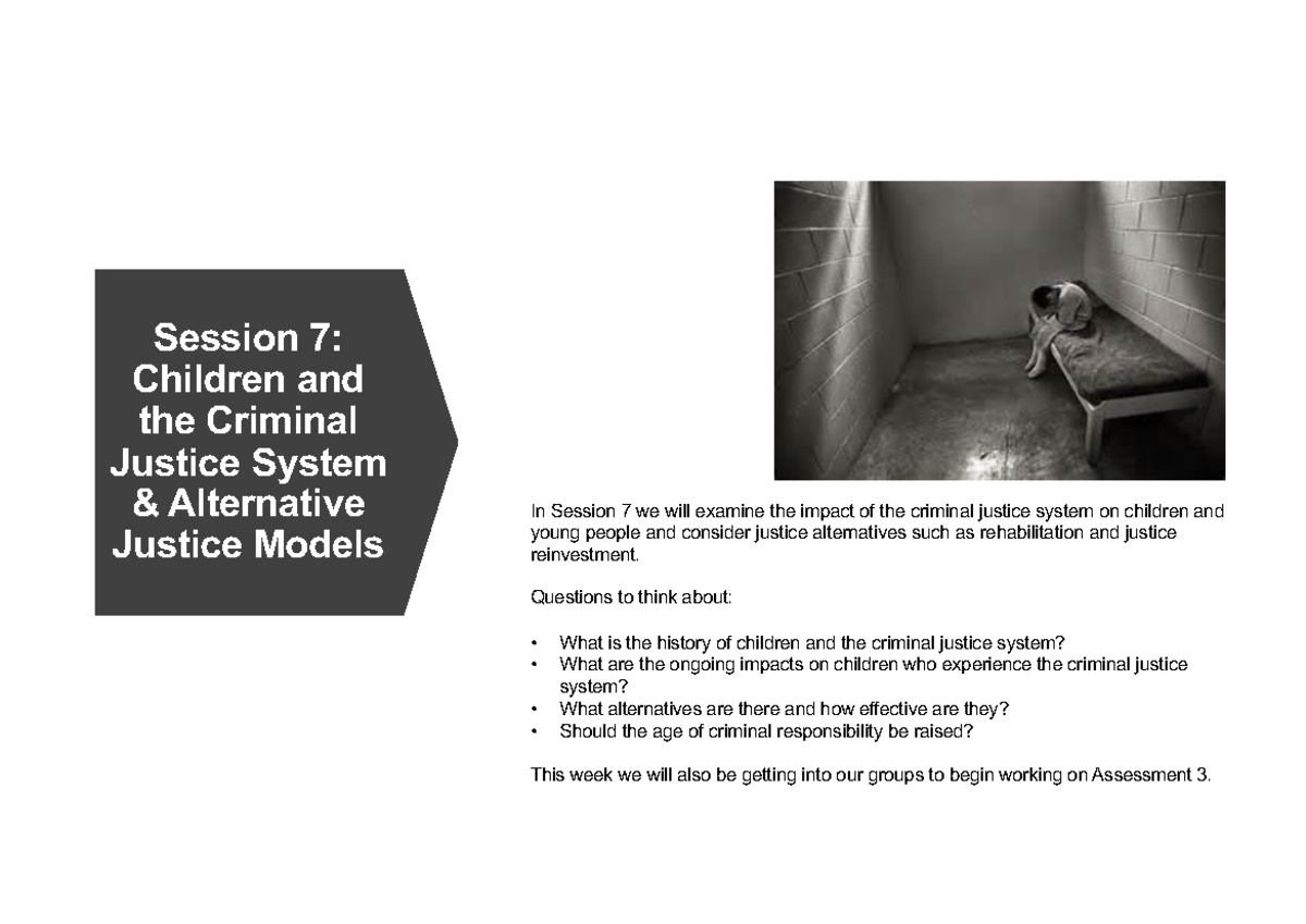 Session 7 - asf - Session 7: Children and the Criminal Justice System ...