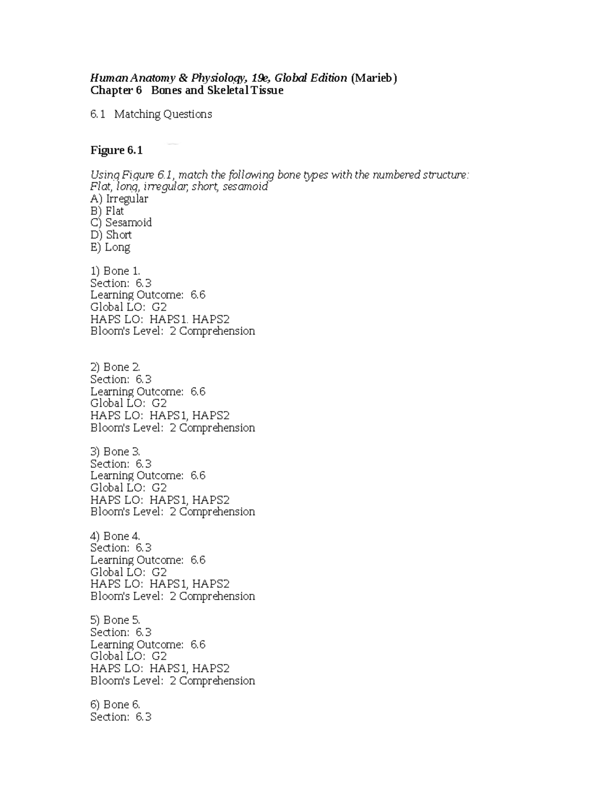 CHP 6 - bone tissues - Human Anatomy & Physiology, 19e, Global Edition ...