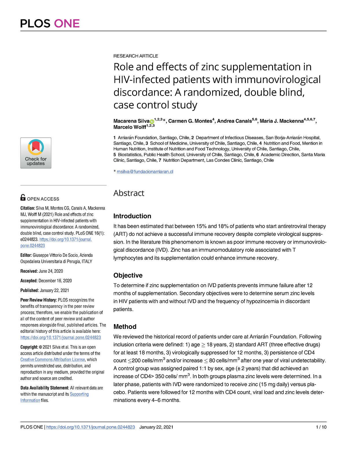 research article on zinc