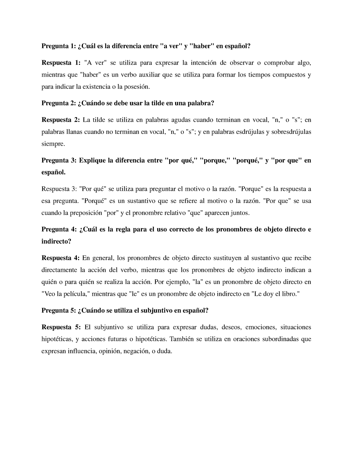 Lengua Española - Contesta La Pregunta - Pregunta 1: ¿Cuál Es La ...