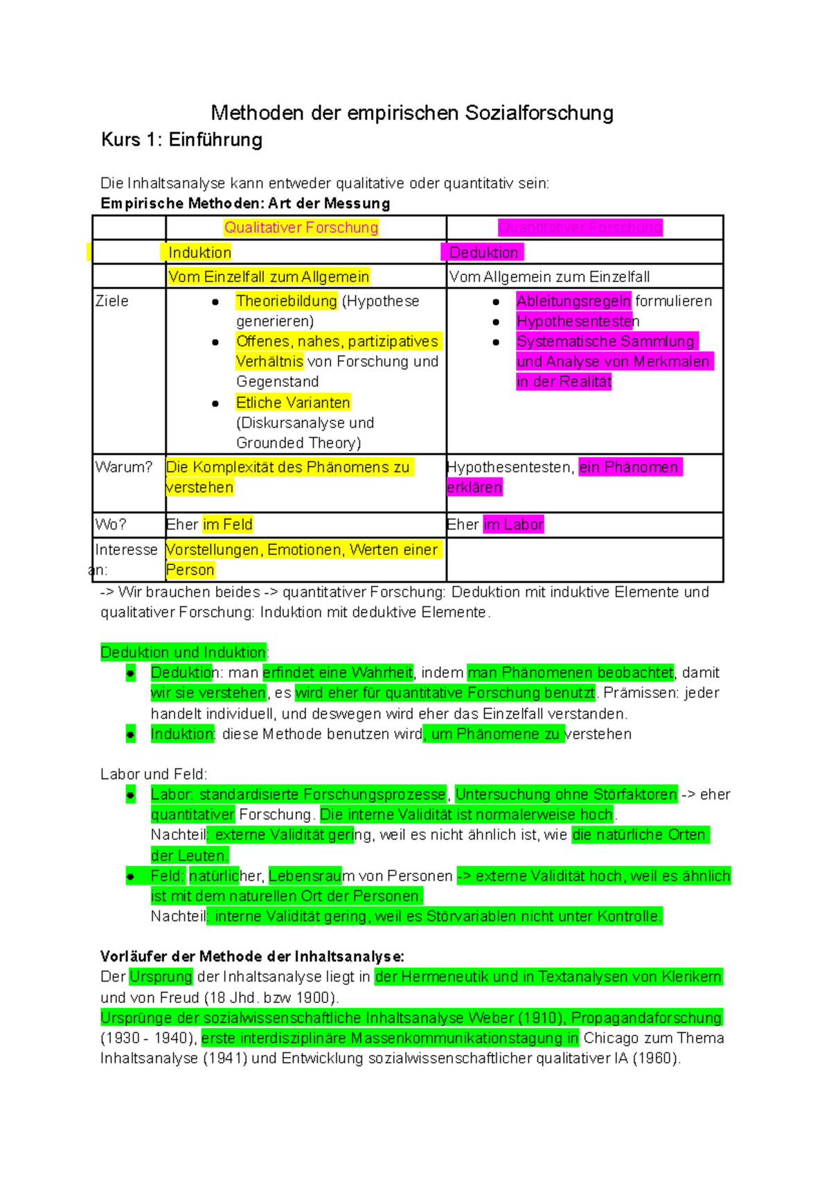 Methoden Der Empirischen Sozialforschung Methoden der empirischen Sozialforschung Zusammenfassung - Methoden der