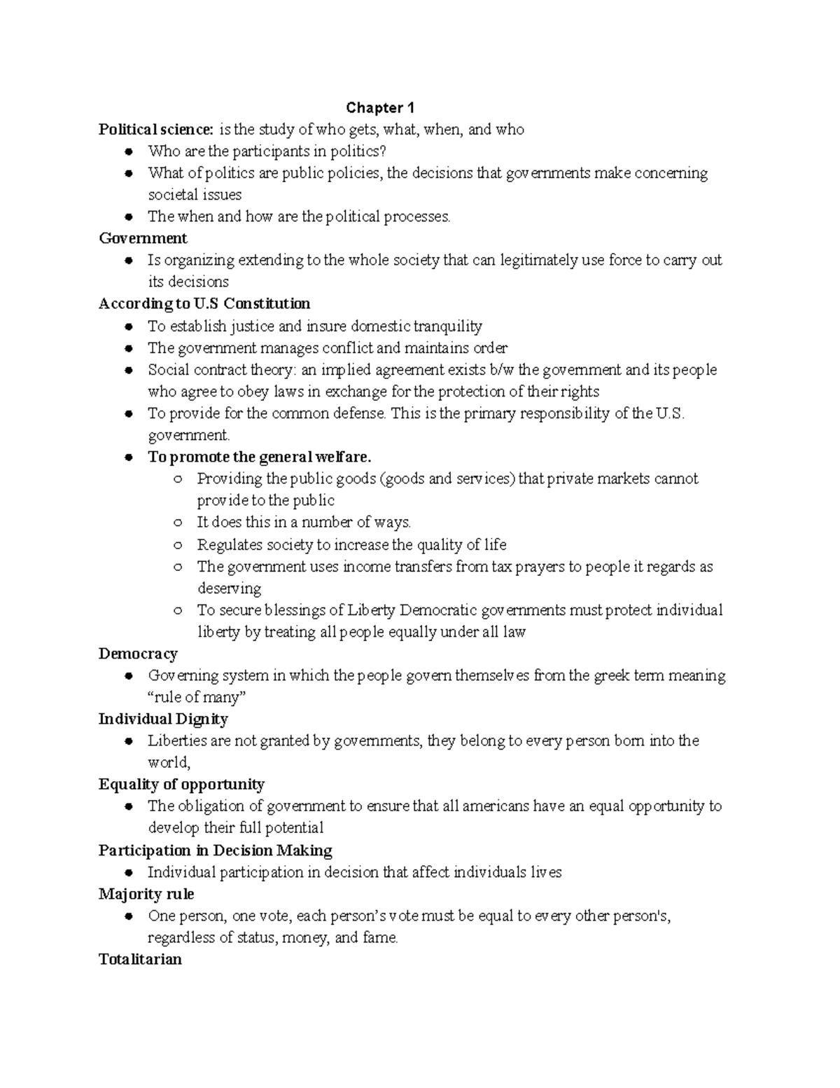 Politics In America Chapter 1 - Chapter 1 Political Science: Is The ...