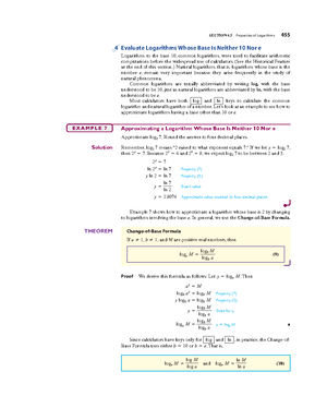 Mathematics - Algebra Trigonometry 49 - SECTION 6 Logarithmic Functions ...