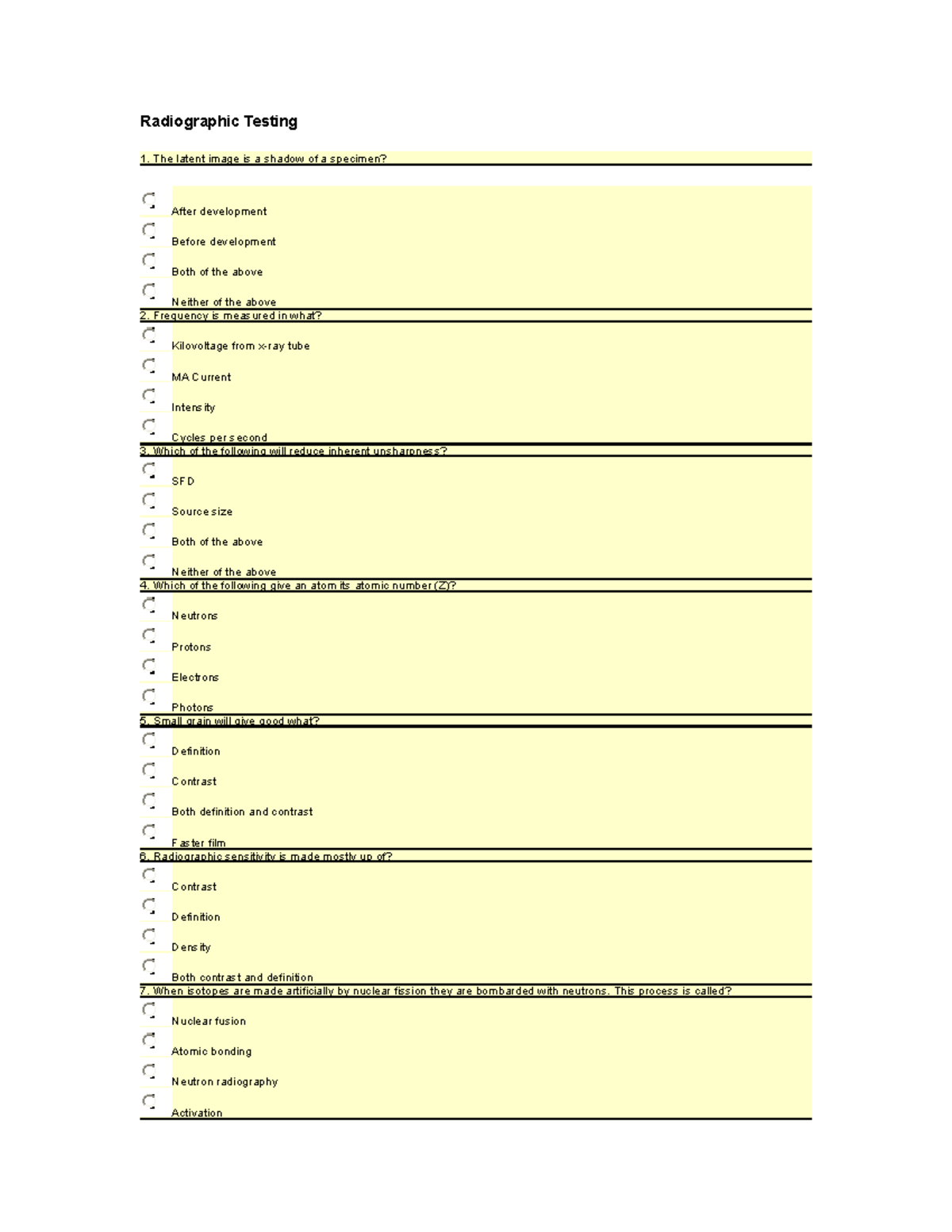 General Familiarity WITH Other NDT Methods Module 1 - Radiographic ...