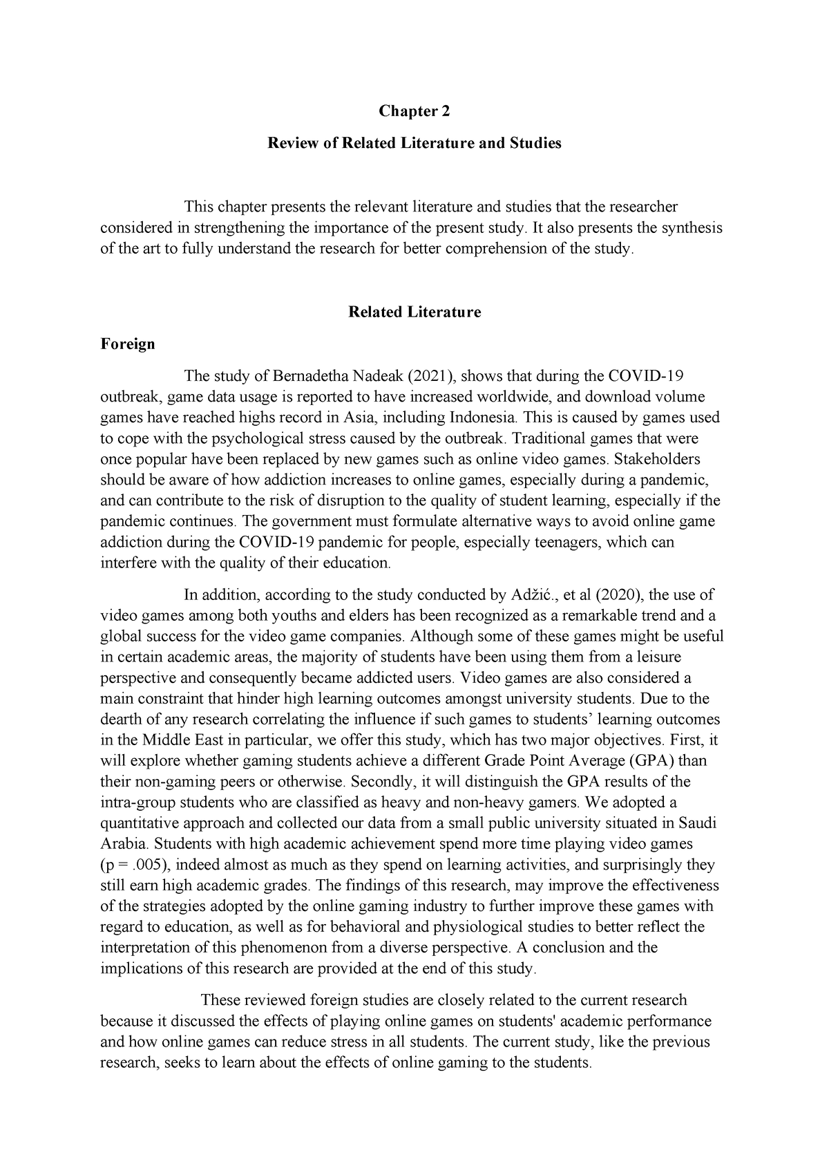 research chapter 2 quiz