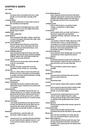 Chapter-10 - key terms - CHAPTER 10: MUSCULAR TISSUE KEY TERMS ...