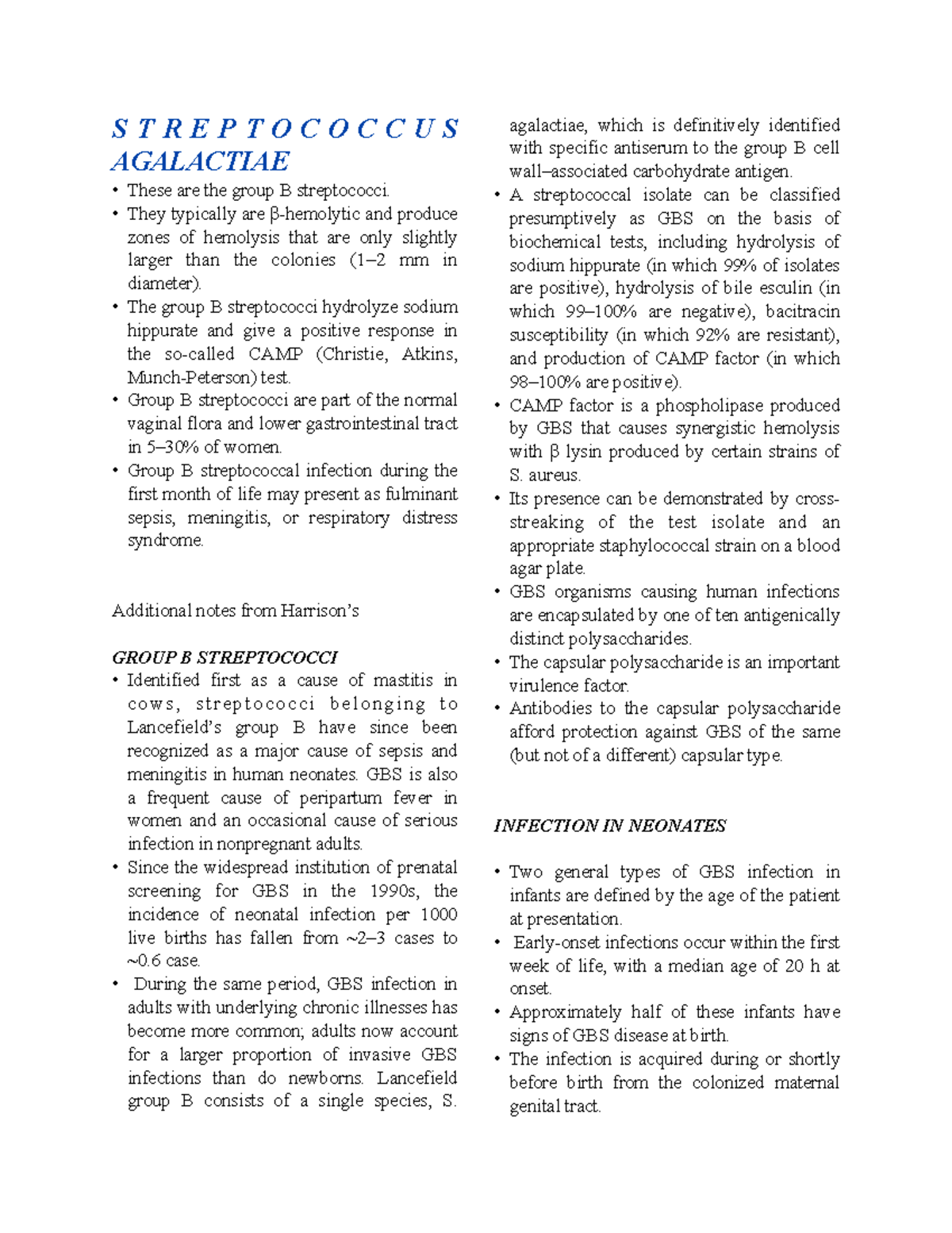 Group B Streptococcus And Other Streptococci - S T R E P T O C O C C U ...