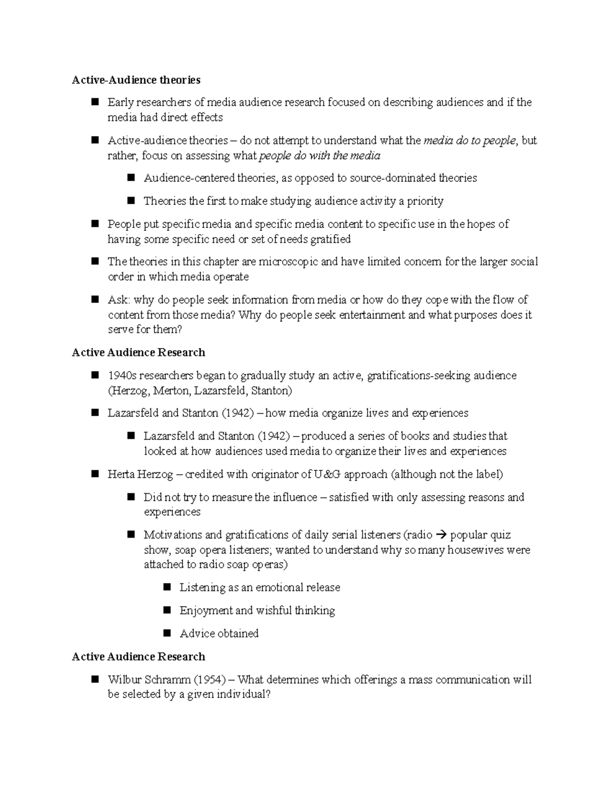 Baran Davis Chapter 7 - Summary Mass Communication Theory - Active ...