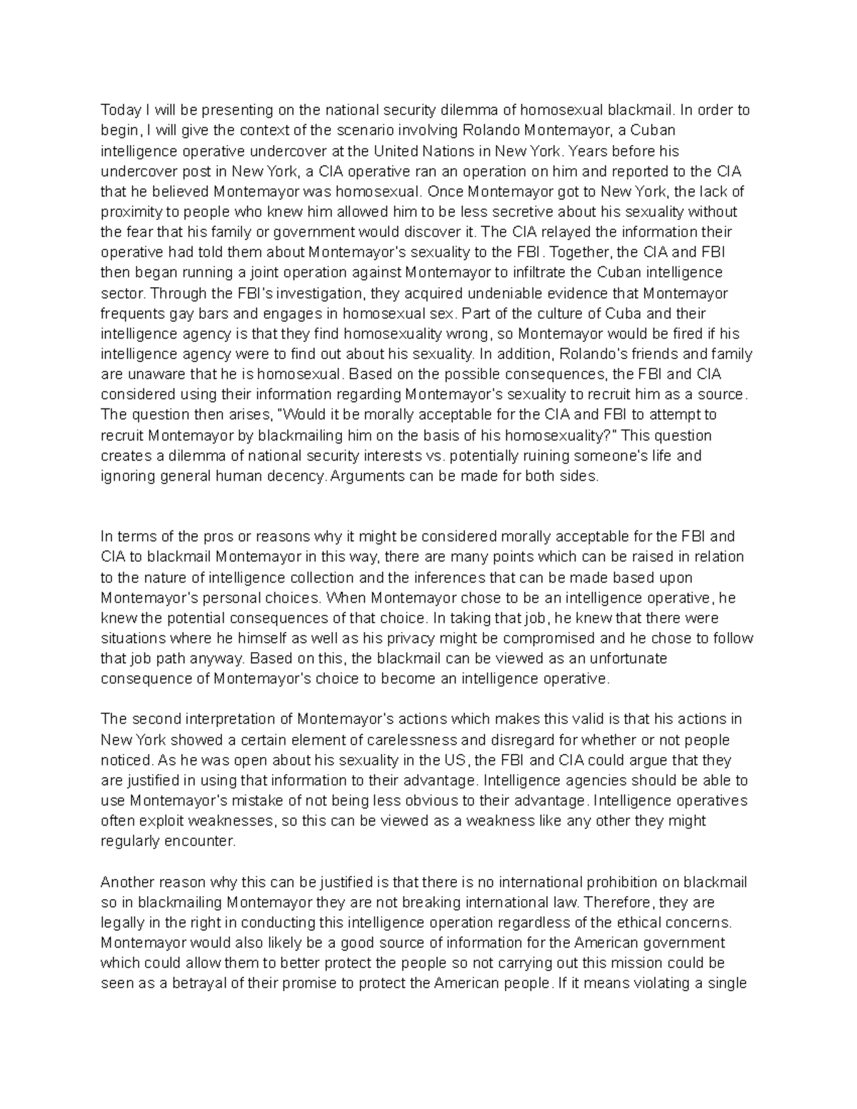National Security Dilemmas Presentation Transcript - Today I will be ...
