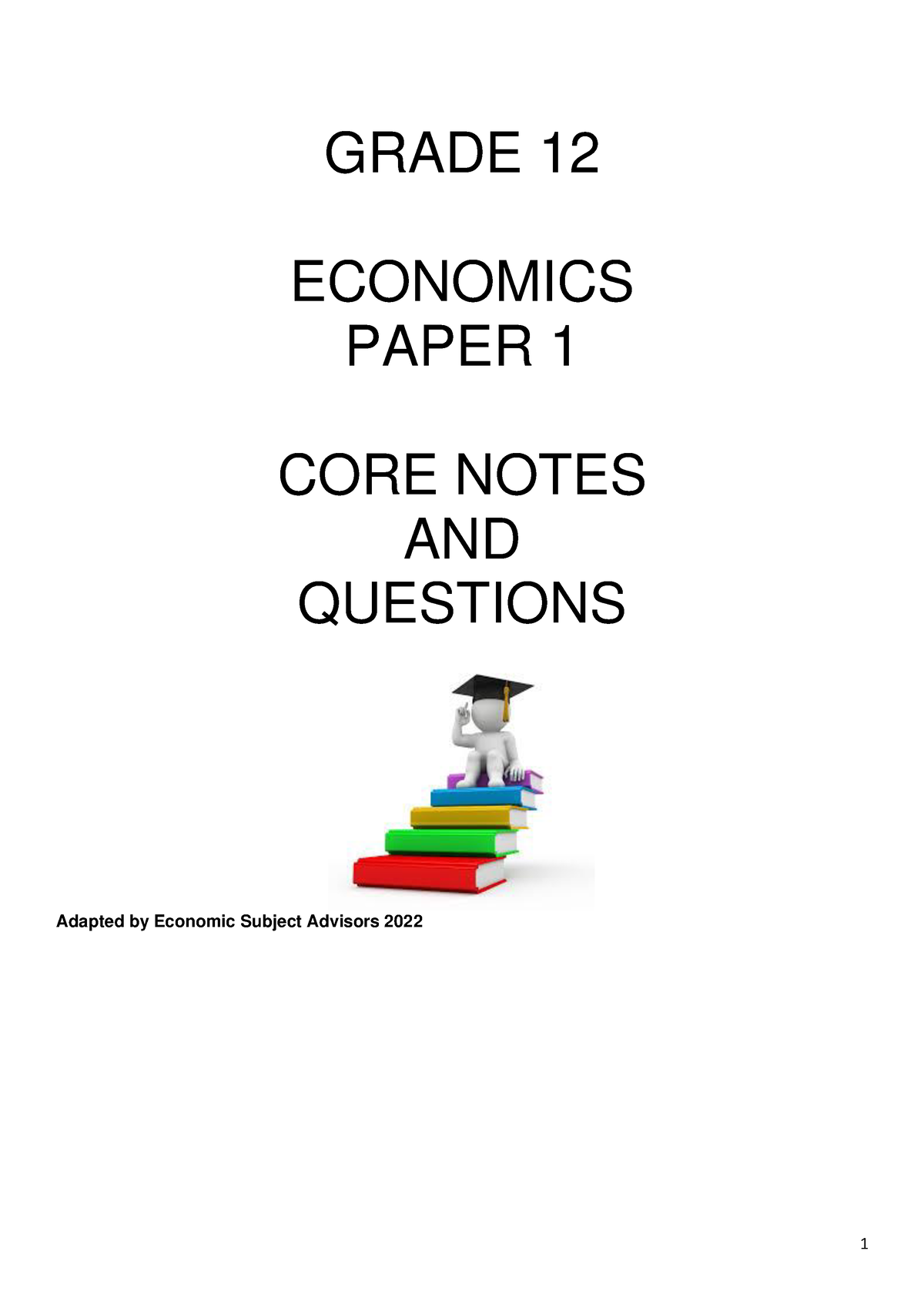 economics paper 1 topics for grade 12
