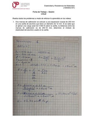 Pc1 De Elasticidad - Elasticidad Y Resistencia De Materiales - Studocu