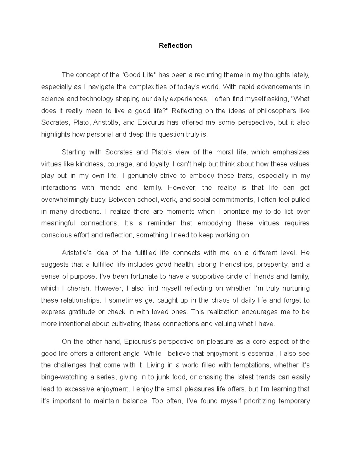 Reflection - All about the self - Reflection The concept of the 
