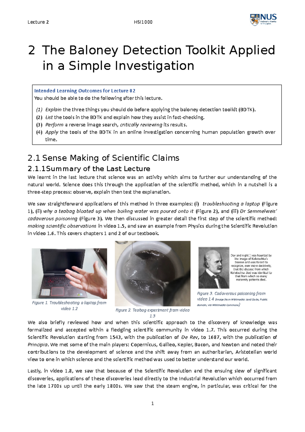 L02 Detailed Notes-2 - lec2 - 2 The Baloney Detection Toolkit Applied ...