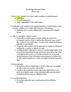 PSYC -220 Notes: Reliability of Measurements - Psychology Research ...