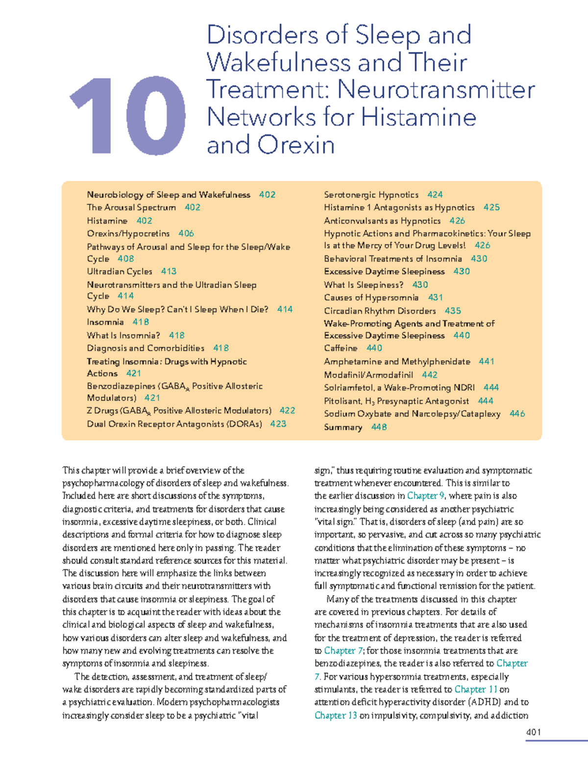 Stahl's 10 Sleep Disorders and Orexin , Histamine - Disorders of Sleep ...