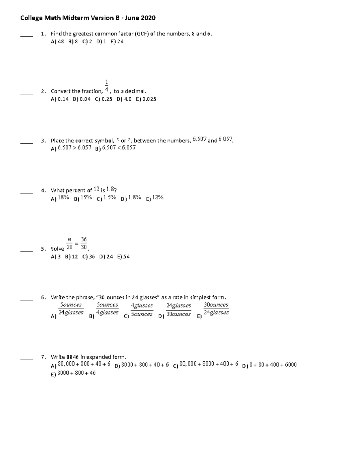 New Midterm-89d0b97b-6813-427f-a1e9-abefc 9967b6e - College Math ...