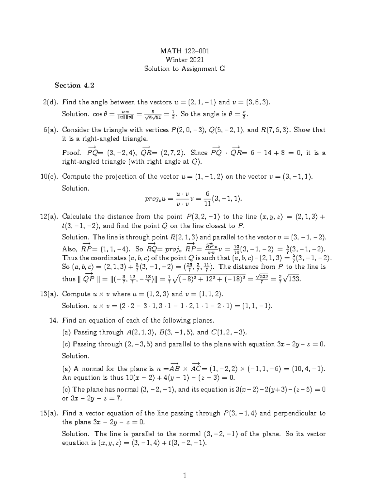 Math 122 practice assignment 7 solutions - MATH 122– Winter 2021 ...