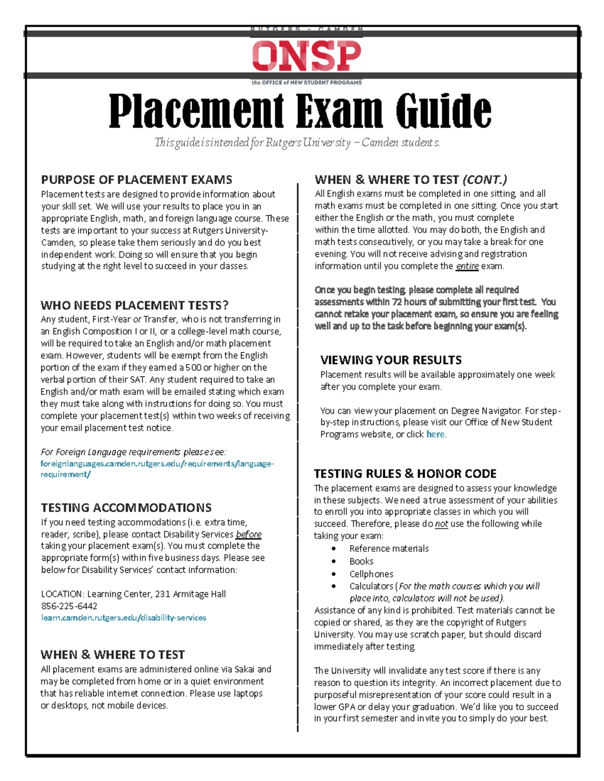 placement-exam-guide-2017-placement-exam-guide-purpose-of