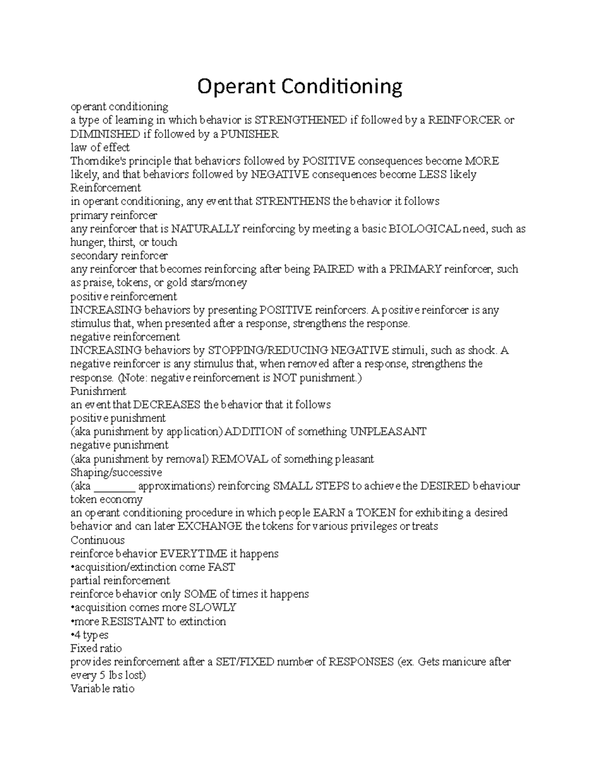 Operant Conditioning - Operant Conditioning operant conditioning a type ...