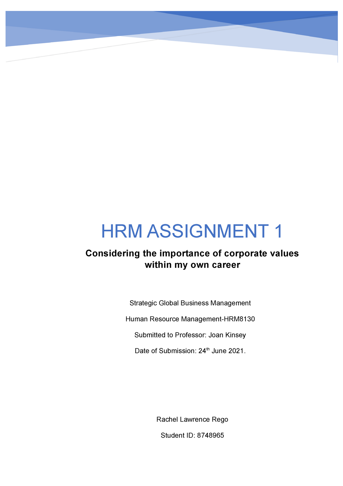 assignments on hrm