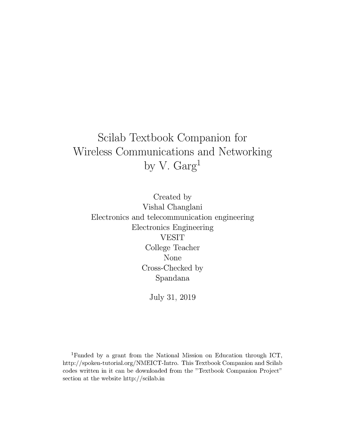 Wireless Communications And Networking V. Garg - Scilab Textbook ...