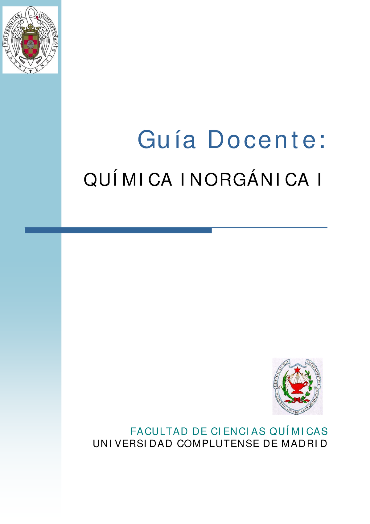 Guía Docente Química Inorgánica I - Quimica - UBA - Studocu