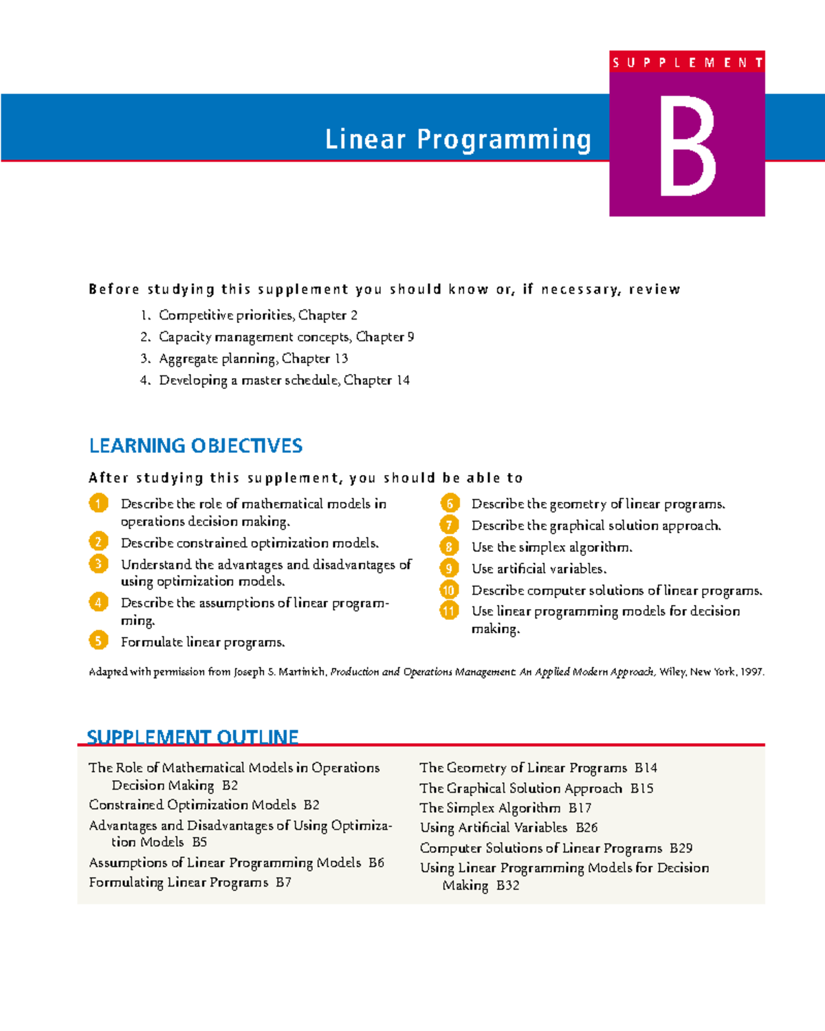Linear Programming (Introduction) - The Role of Mathematical Models in ...