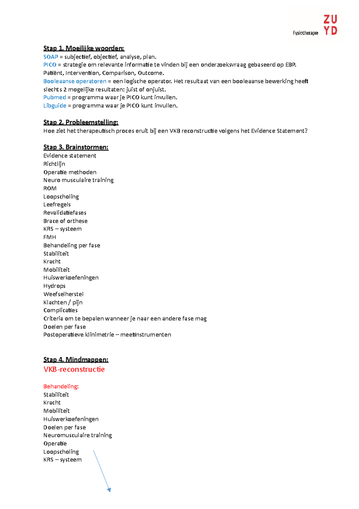 Taak 3 VKB Reconstructie-student - Stap 1. Moeilijke Woorden: SOAP ...