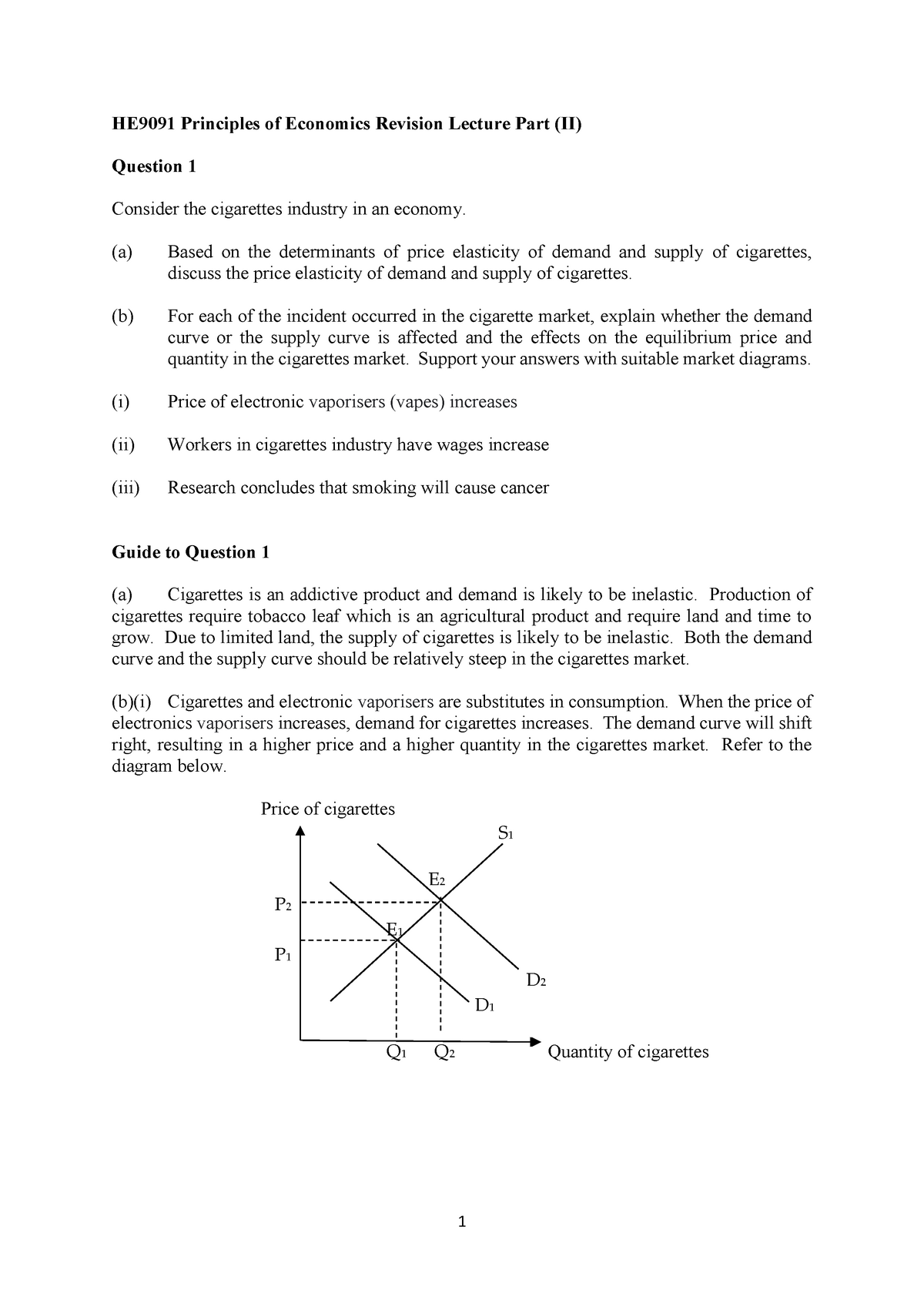 HE9091 Revision Lecture Part (II) For Final - HE9091 Principles Of ...