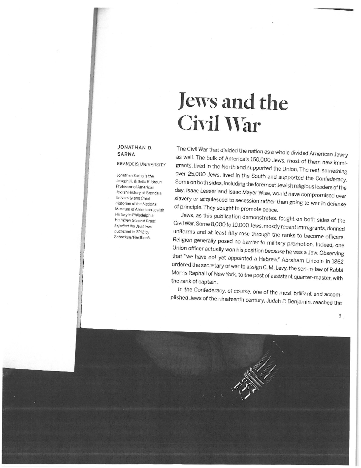 Jews and the Civil War - dfajfl - Studocu