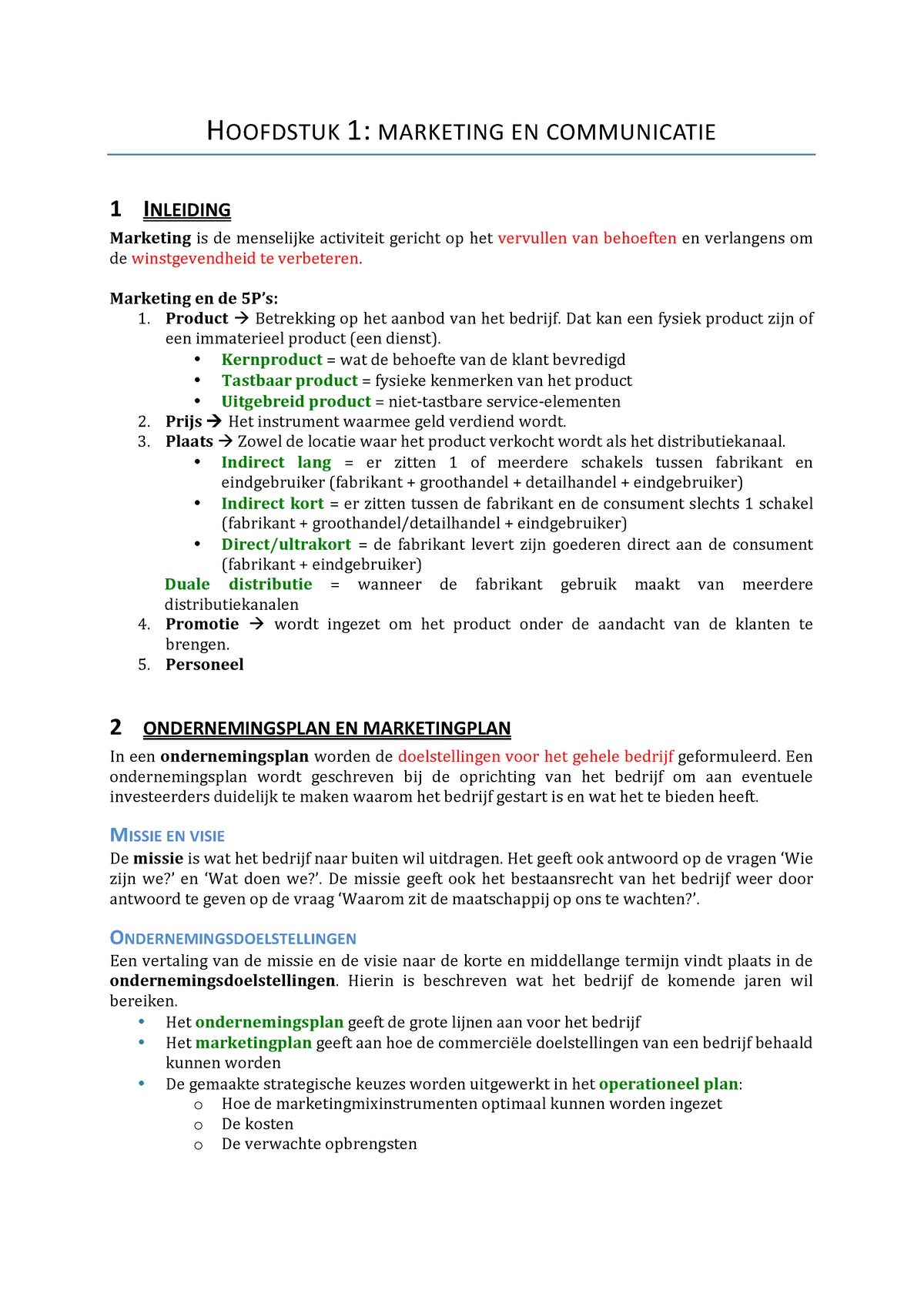 Marcom Samenvatting Samenvatting Marketingcommunicatie Studocu