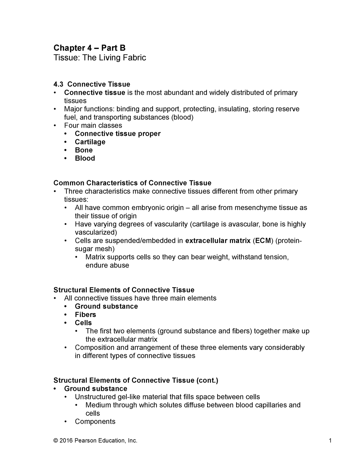 Ch 04 Lecture Presentation B - Chapter 4 – Part B Tissue: The Living ...
