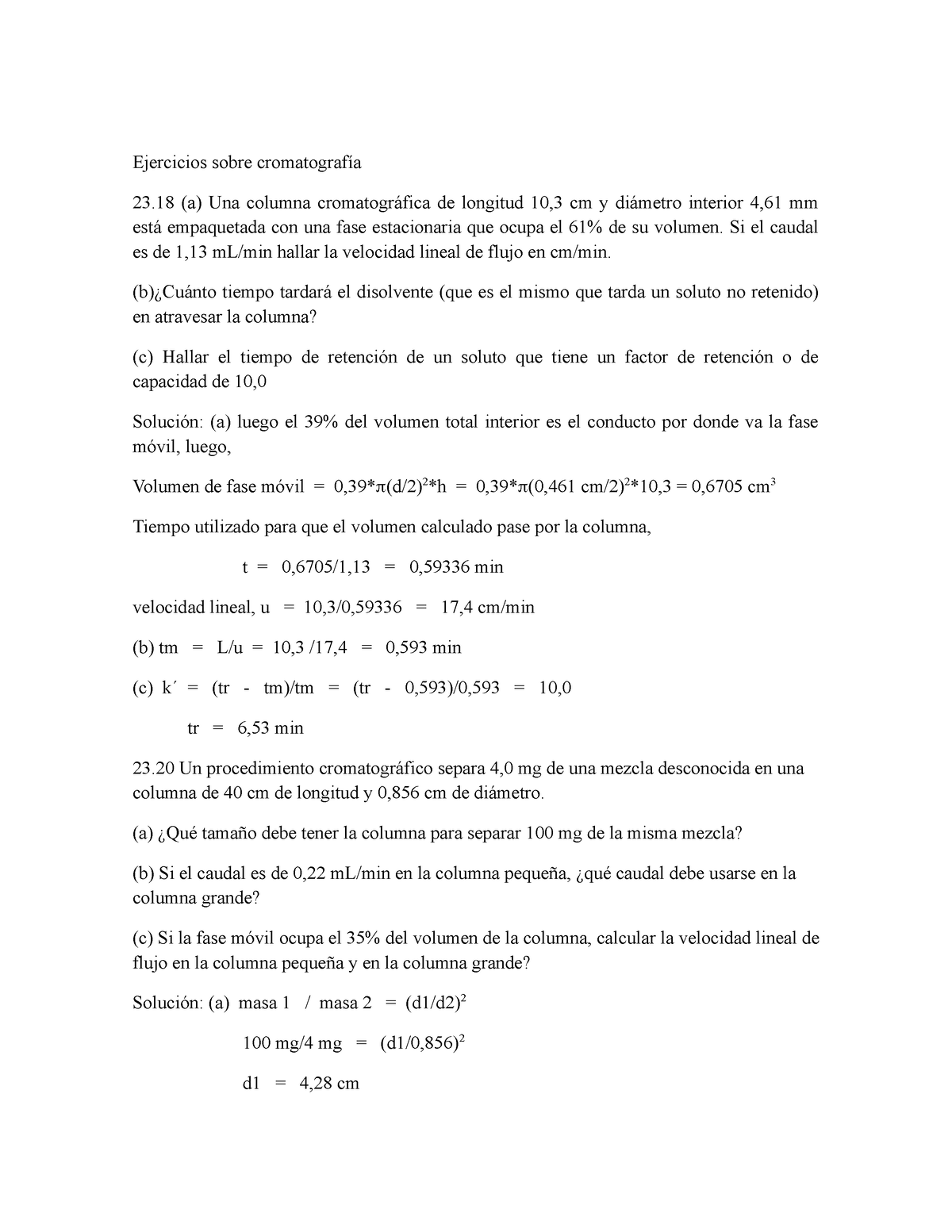 381747951 Ejercicios Sobre Cromatografia - Ejercicios Sobre ...