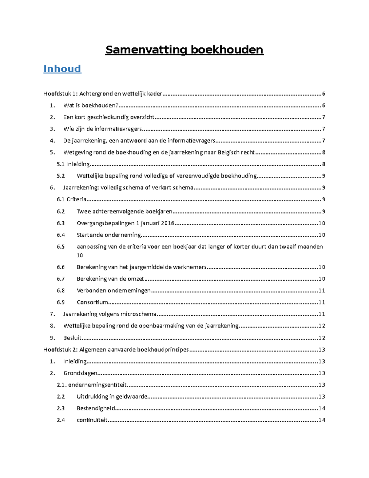 Samenvatting-Boekhouden - Samenvatting Boekhouden Hoofdstuk 1 ...