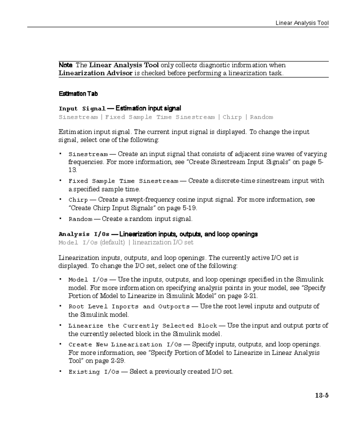 Simulink Control Design (122) Note The Linear Analysis Tool only