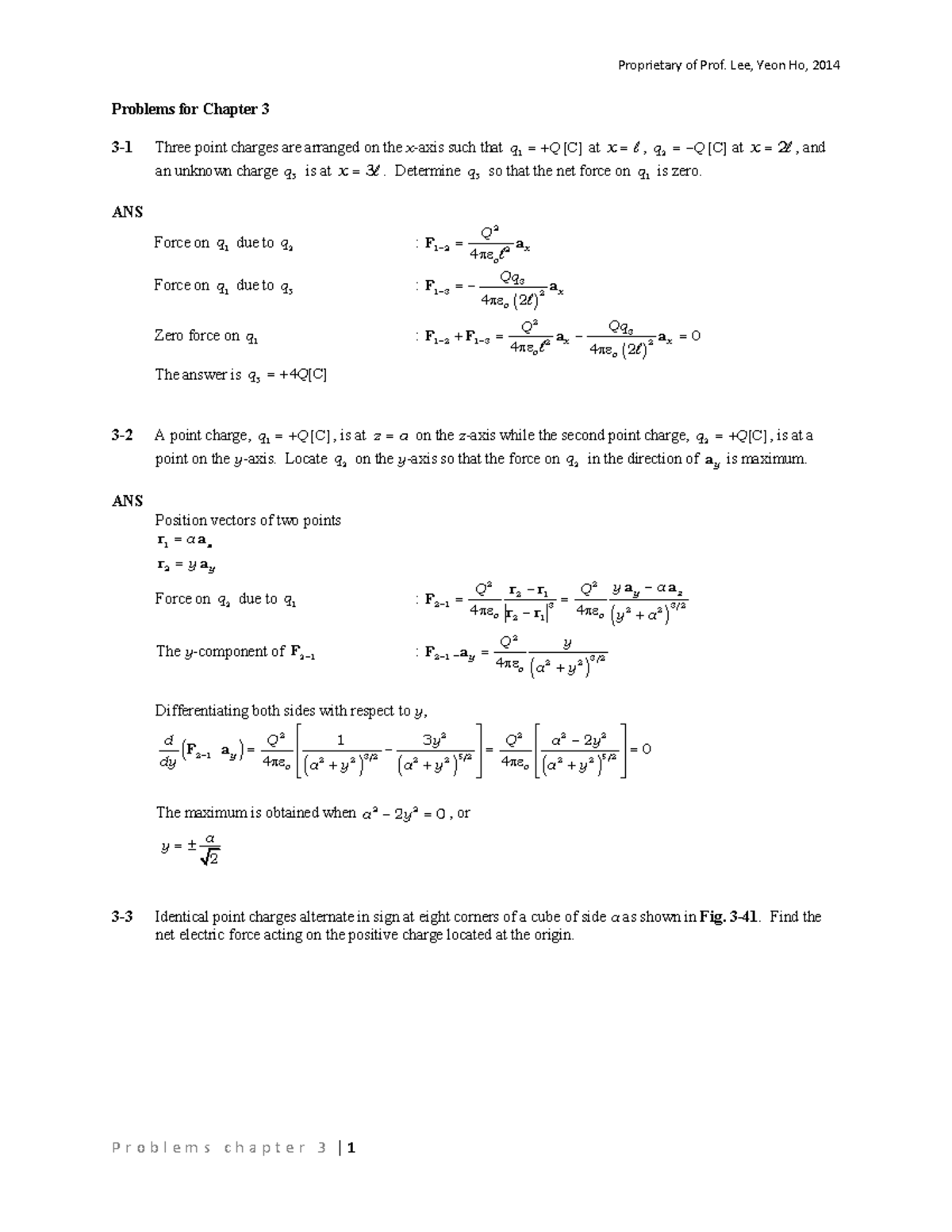 ProblemsProblems solution chapter1_10 - Problems for Chapter 3 3-1 ...