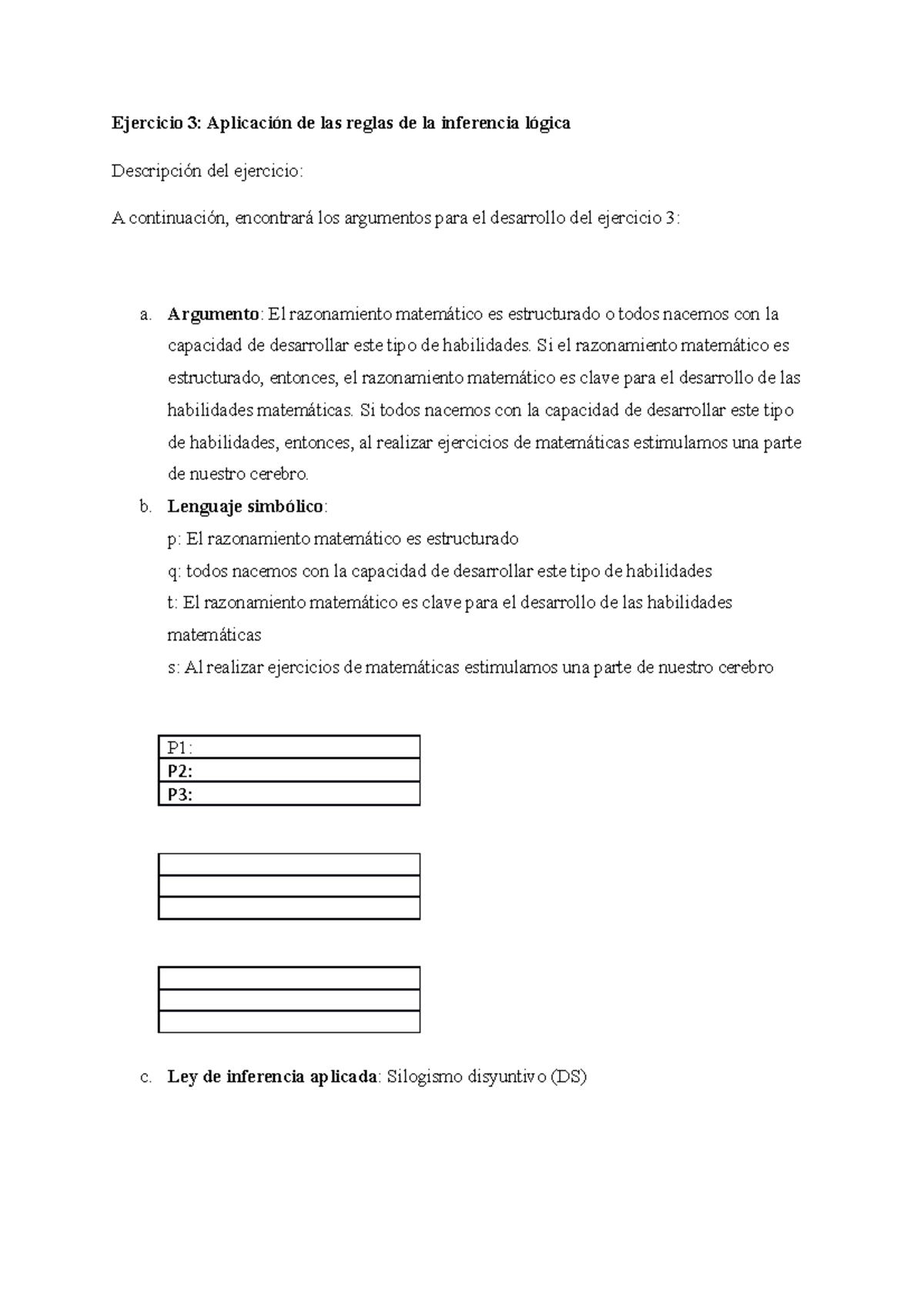 Ejercicio 3 Yerly Parra - Ejercicio 3: Aplicación De Las Reglas De La ...