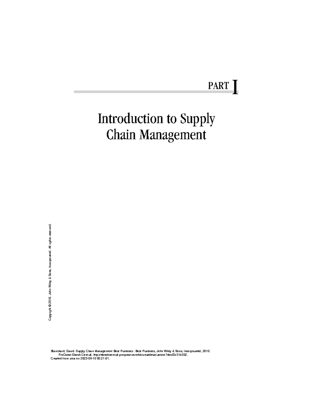 Supply Chain Management Best Practices Best Practi - PART I ...