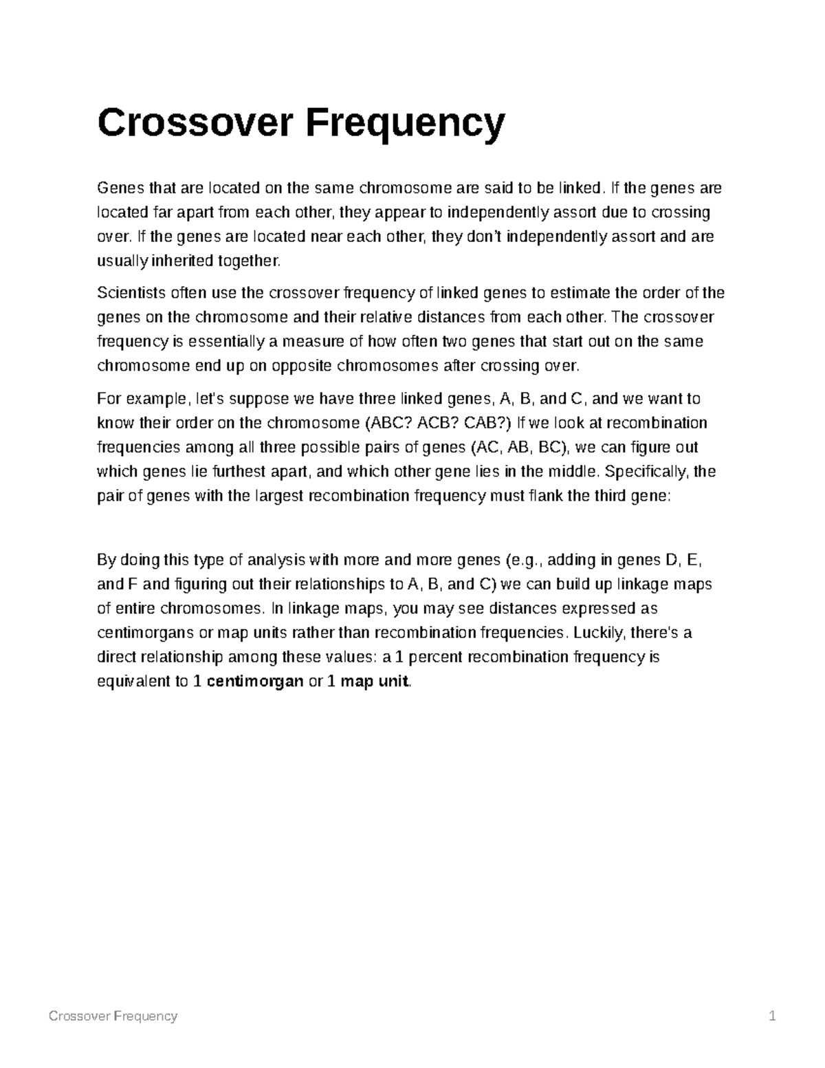 Crossover Frequency In class notes Crossover Frequency 1 Crossover